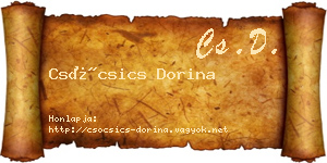 Csócsics Dorina névjegykártya